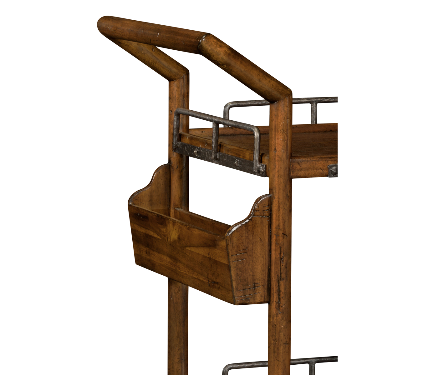 Country Walnut Bar Cart