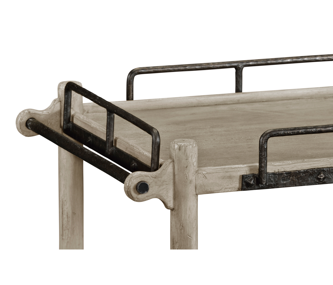 Rustic Grey Bar Cart