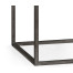 Rectangular Iron End Table with a Black Marble Top