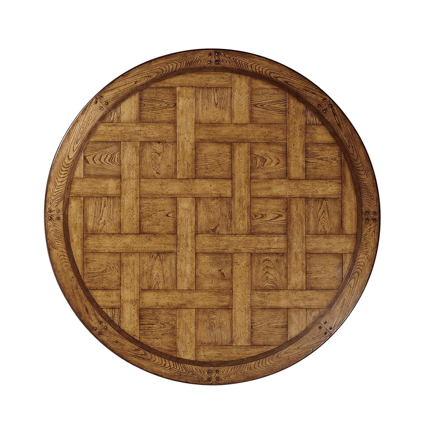 Round Light Brown Chestnut Dining Table 72