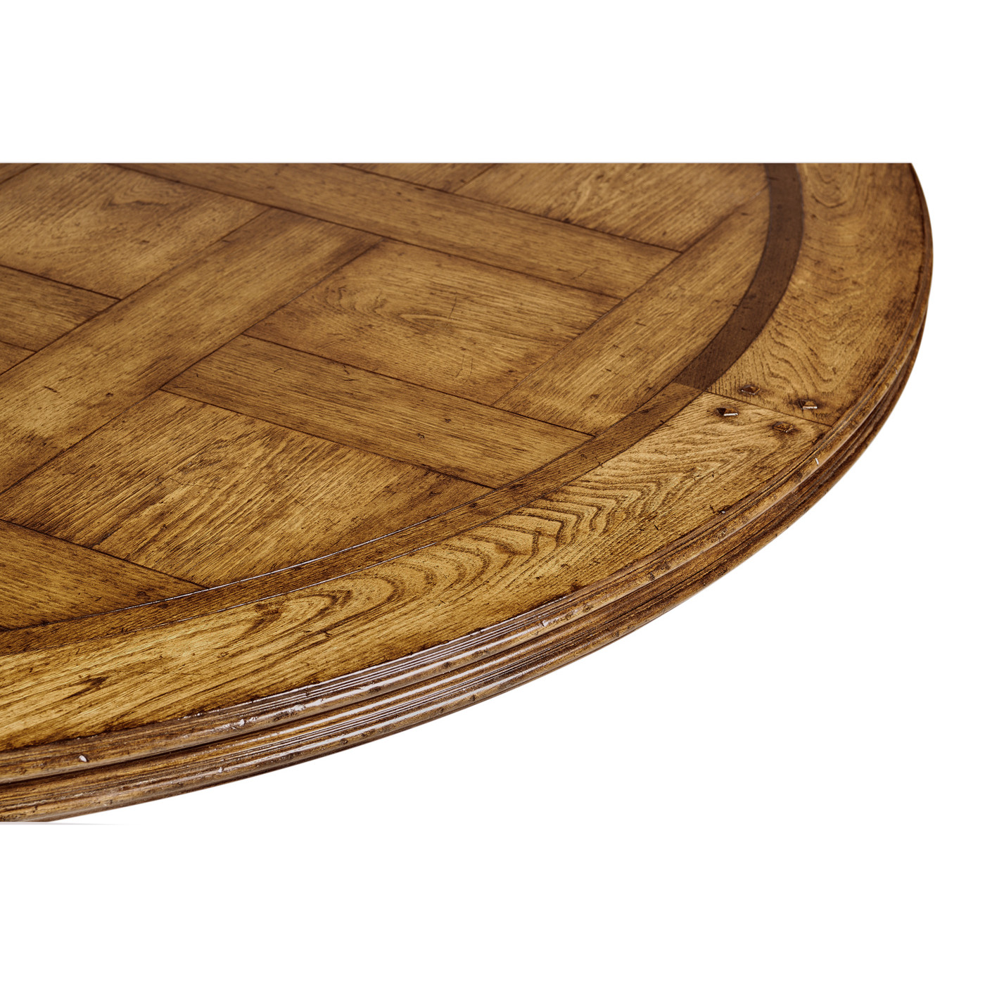 Round Light Brown Chestnut Dining Table 72