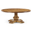 Round Light Brown Chestnut Dining Table 72