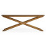 Rectangular Light Brown Chestnut Coffee Table with Large Tray Top