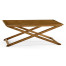 Rectangular Light Brown Chestnut Coffee Table with Large Tray Top