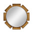 Round Porthole Light Brown Chestnut Mirror