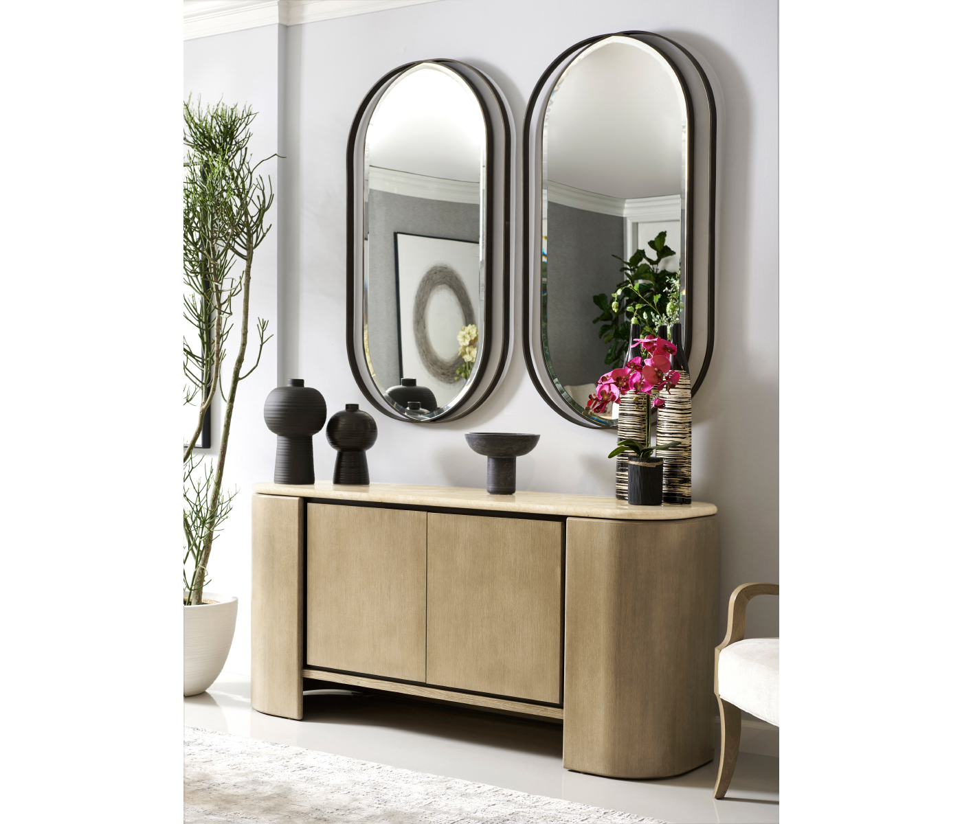 Cambrio Credenza with Faux Marble Top