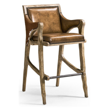Echo Canyon Leather & Hide Bar Stool