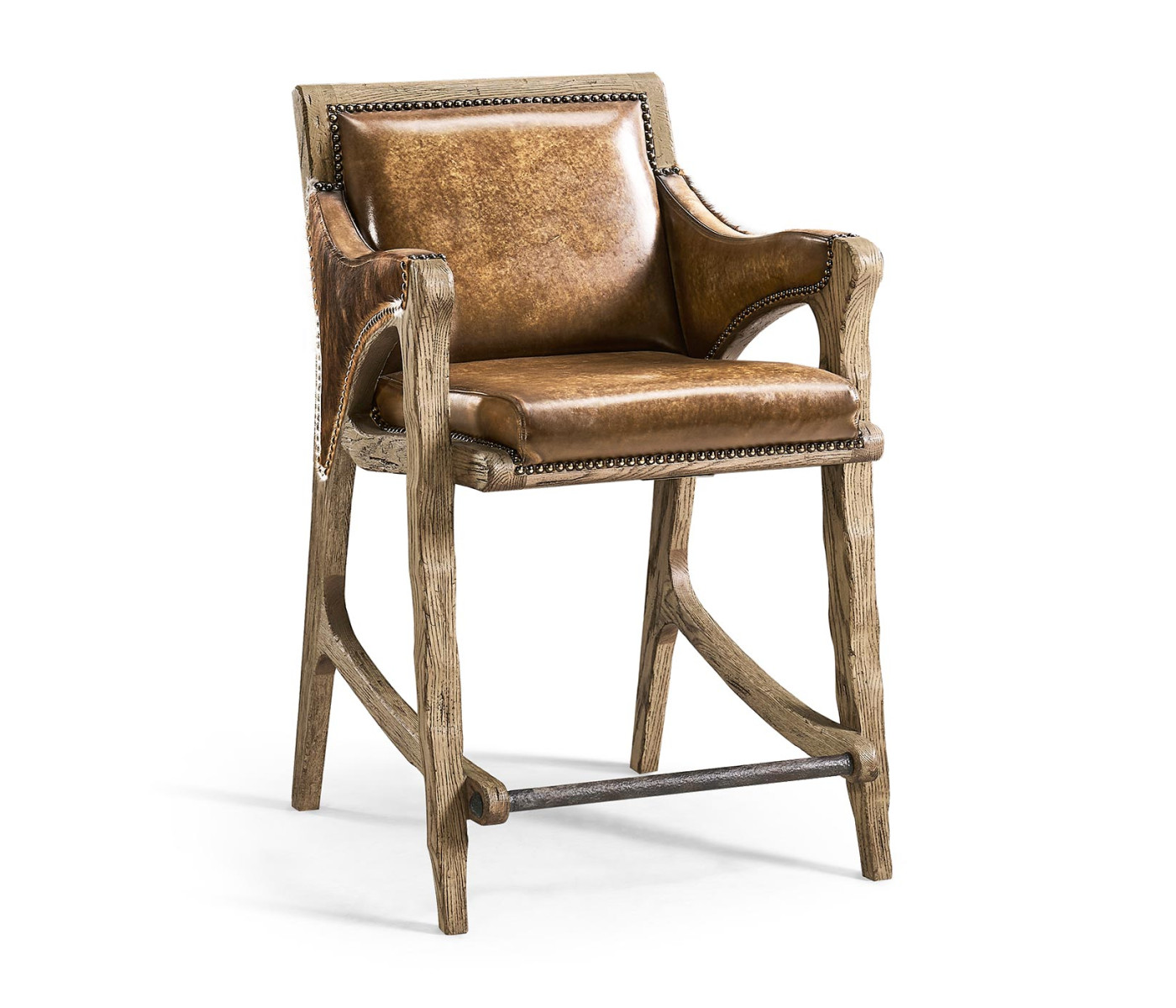 Echo Canyon Leather & Hide Counter Stool