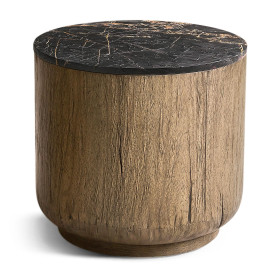 Stone Ridge Marble Round Side Table Light