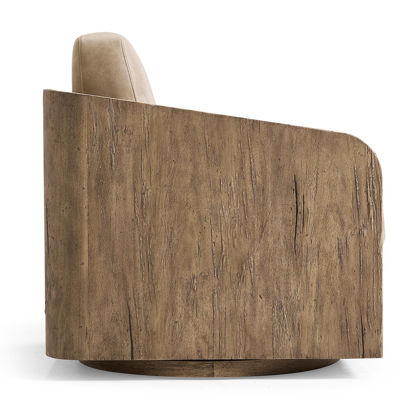 Stone Ridge Leather & Hide Swivel Occasional Chair Light