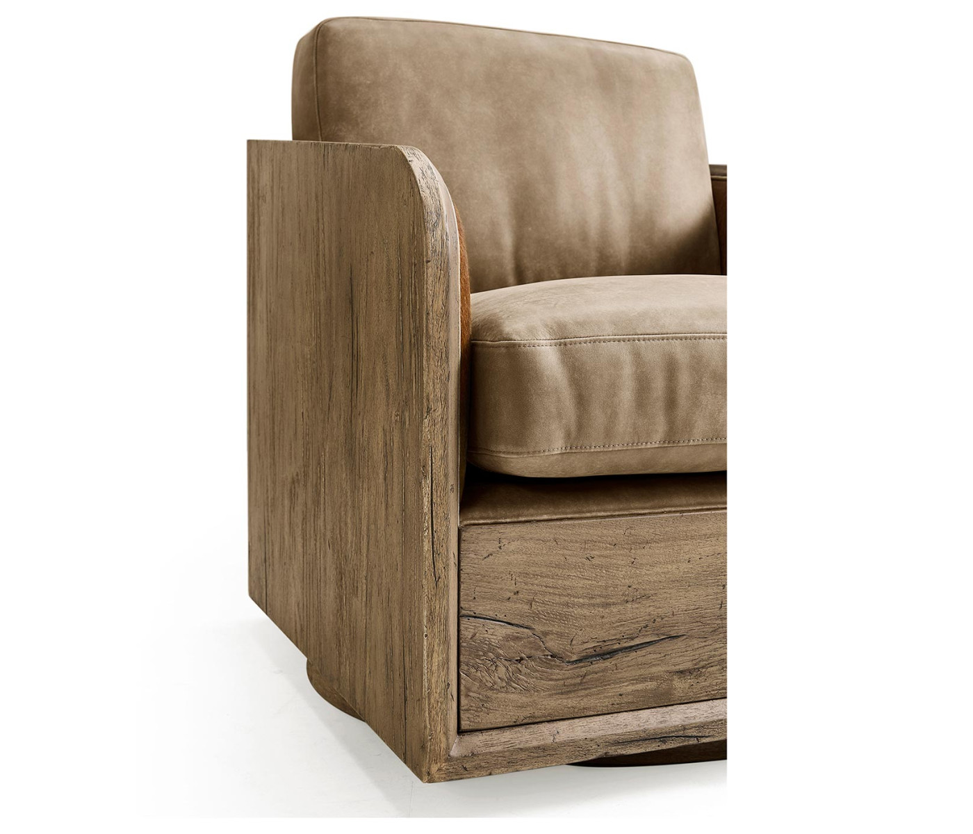 Stone Ridge Leather & Hide Swivel Occasional Chair Light