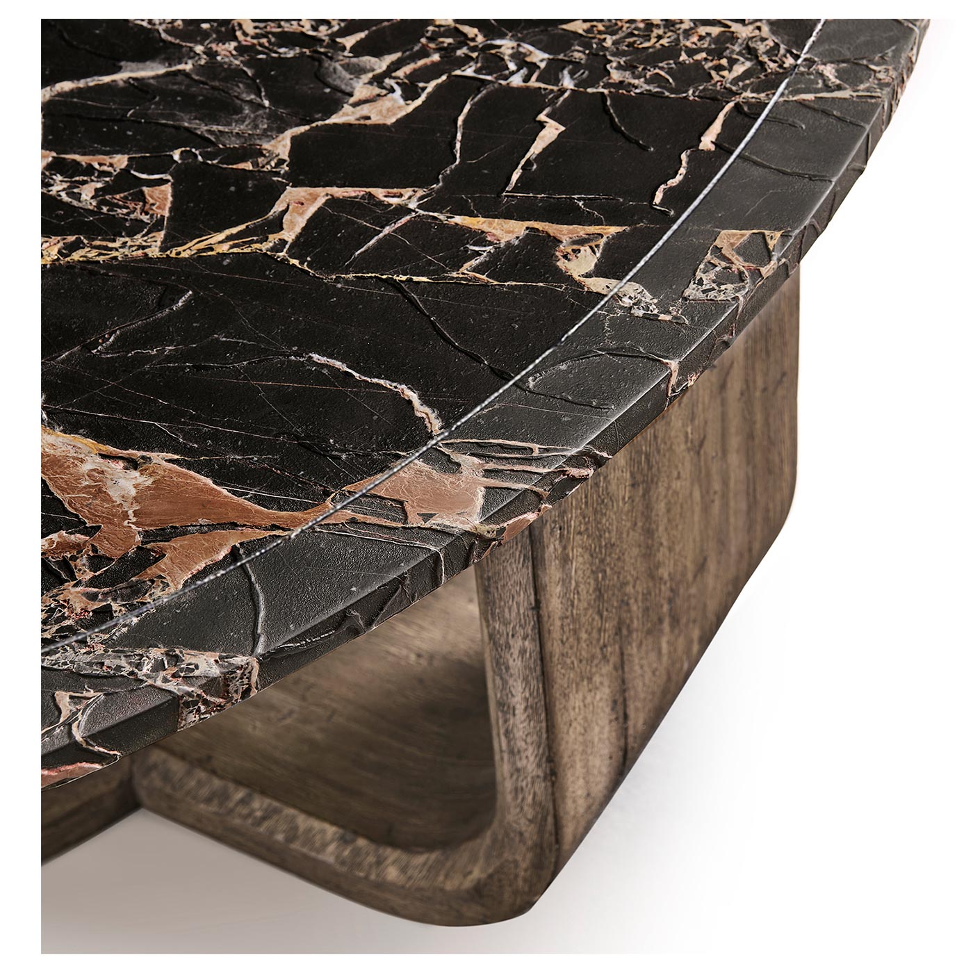 Stone Ridge Round Marble Cocktail Table Dark