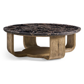 Stone Ridge Round Marble Cocktail Table Light