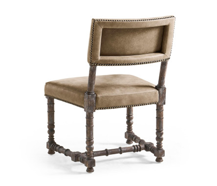 Caldera Oscura Leather Side Chair