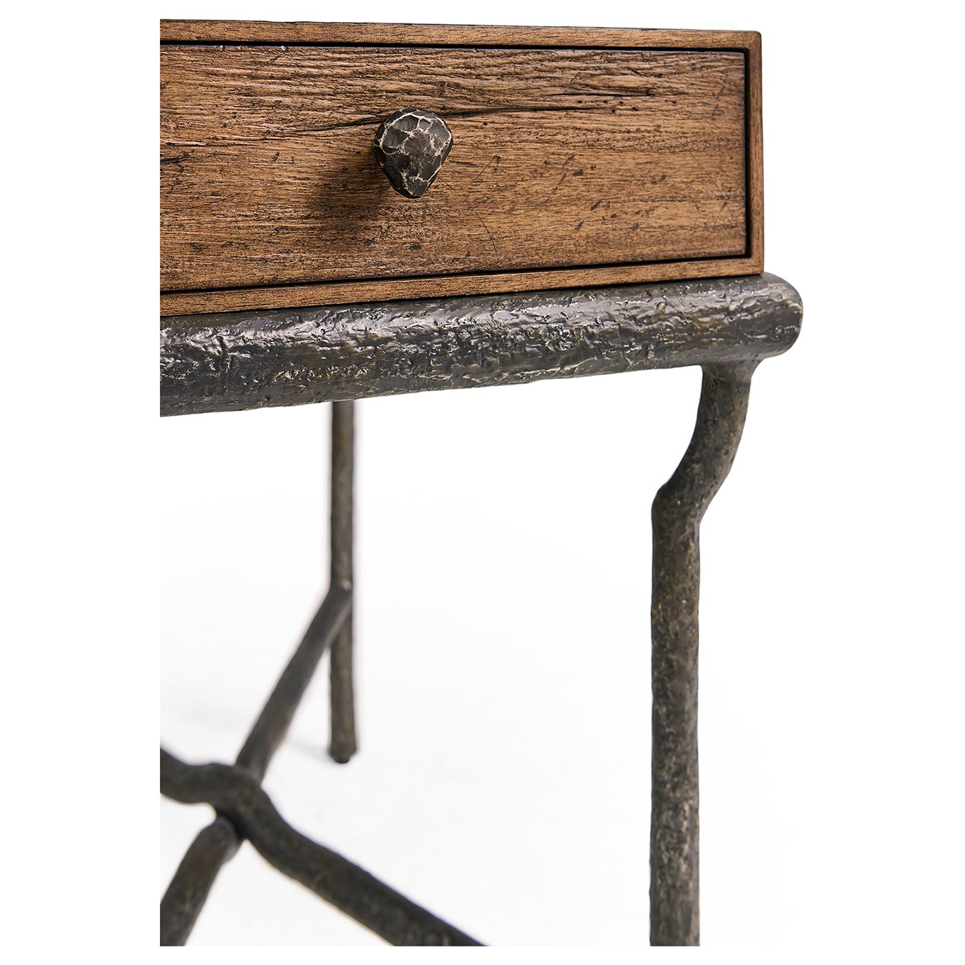 Forge Iron Storage Side Table