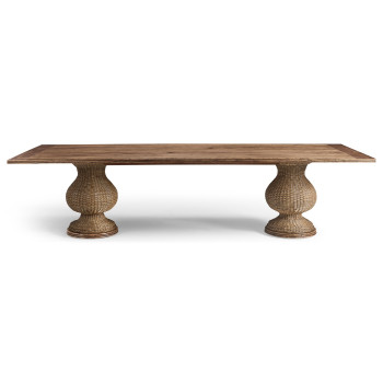 Palm Court Rattan Dining Table 120"