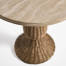 Palm Court Round Travertine Accent Table