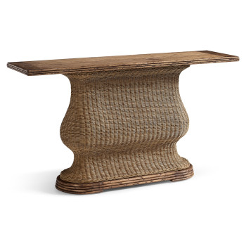 Palm Court Rattan Console Table