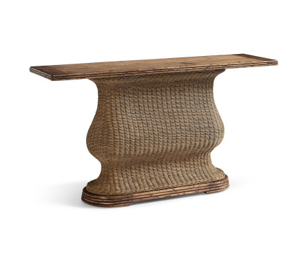 Palm Court Rattan Console Table