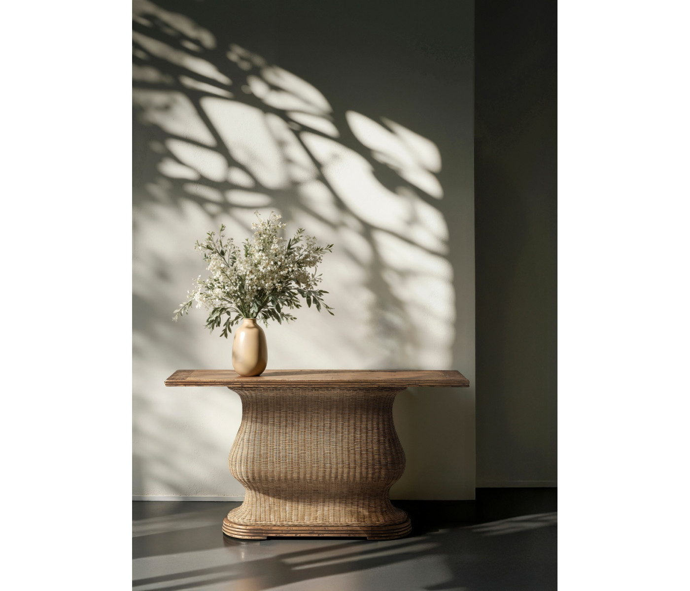 Palm Court Rattan Console Table