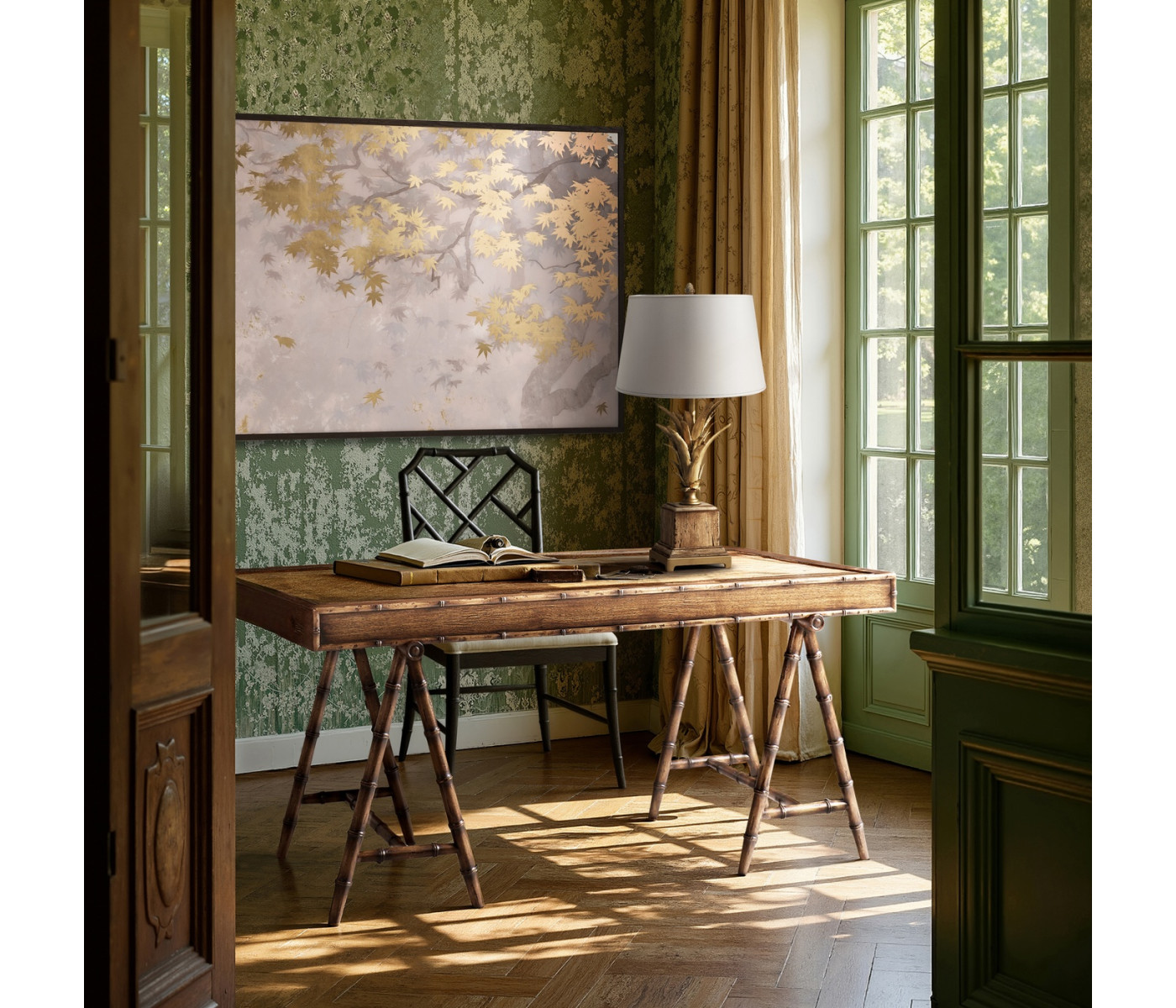 Palm Leaf Table Lamp