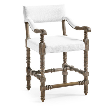 Caldera Light Upholstered Arm Chair Counter Stool