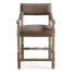 Caldera Light Leather Arm Chair Counter Stool