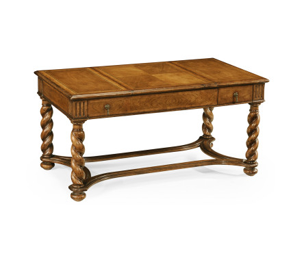 Walnut parquetry coffee games table