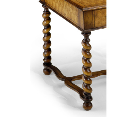 Parquet veneer end table