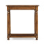 Square parquet topped side table with undertier