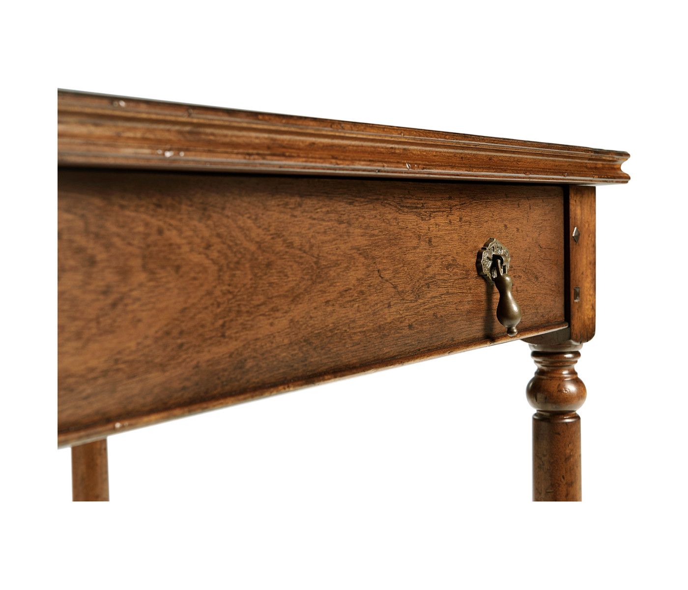 Rectangular parquet side table with drawer