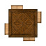 Square parquet topped coffee table