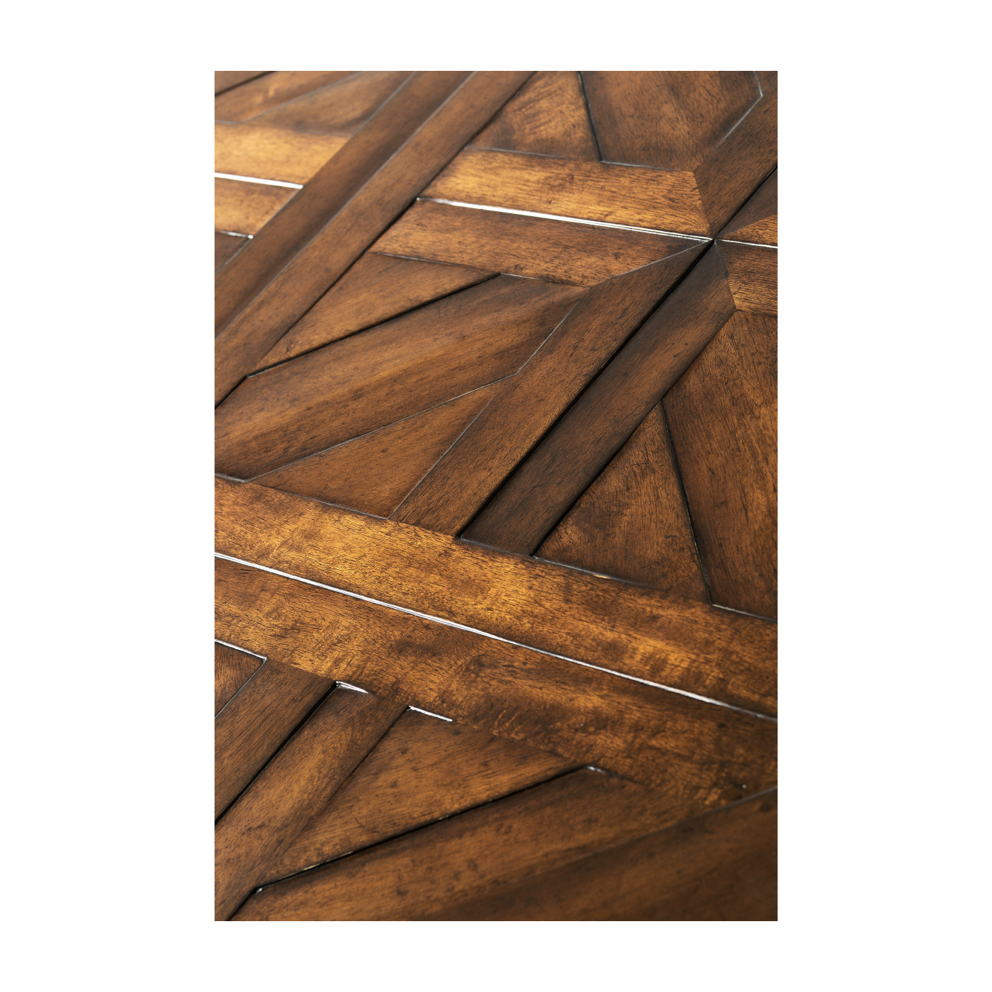 Square Parquet Topped Coffee Table