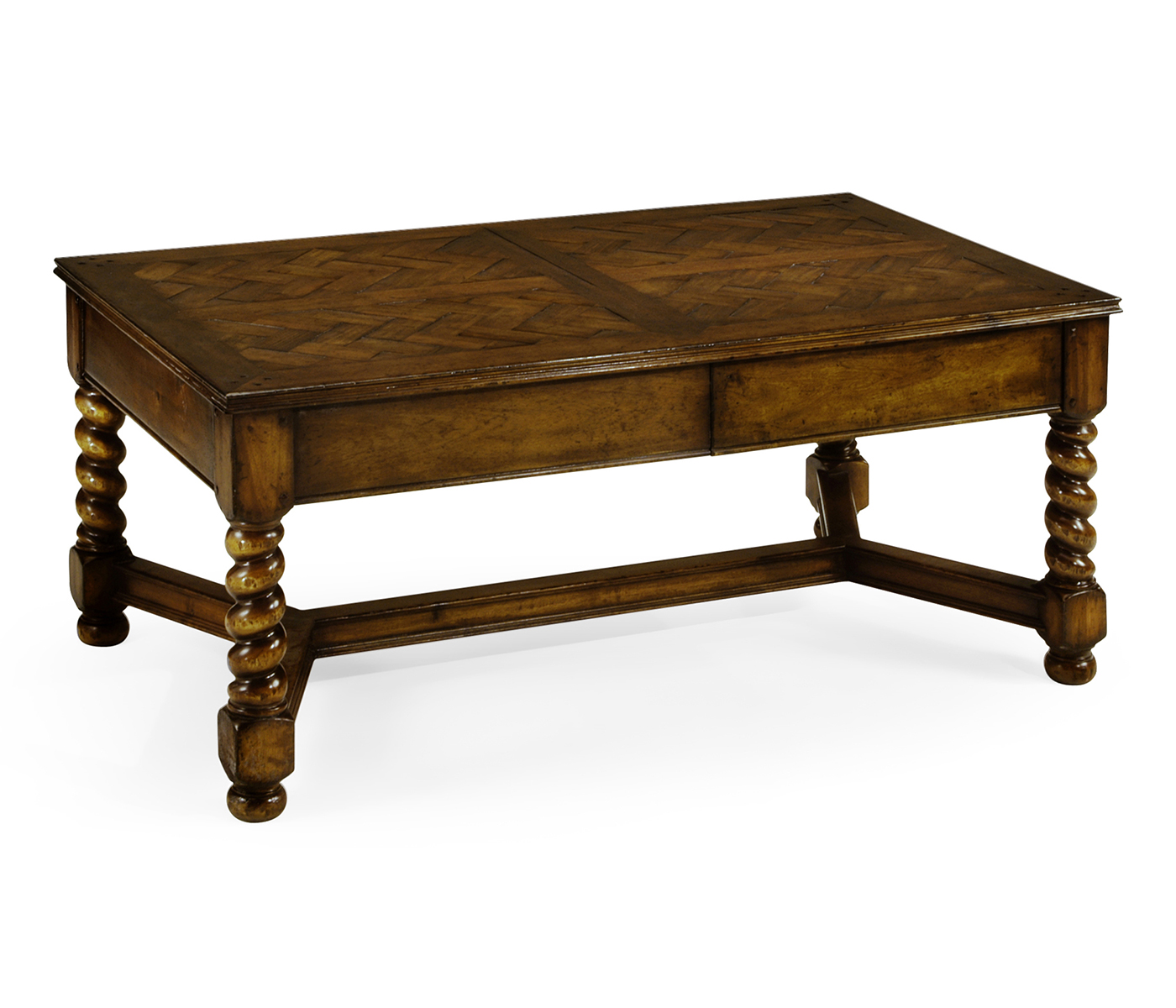 Rectangular parquet coffee table