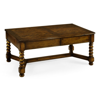 Rectangular parquet coffee table