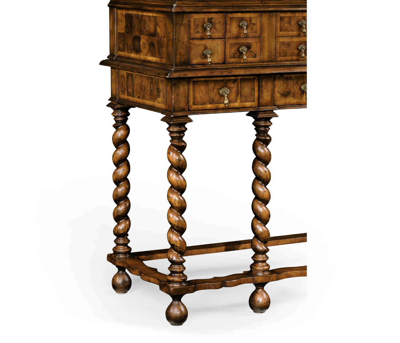 William & Mary Walnut & Oyster Secrétaire Cabinet 