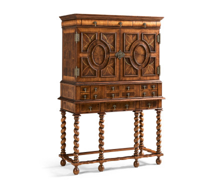 William & Mary Walnut & Oyster Secrétaire Cabinet 