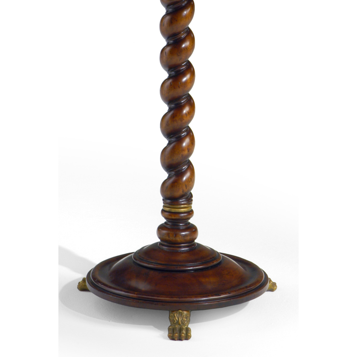 Pedestal table with carved post and solid top