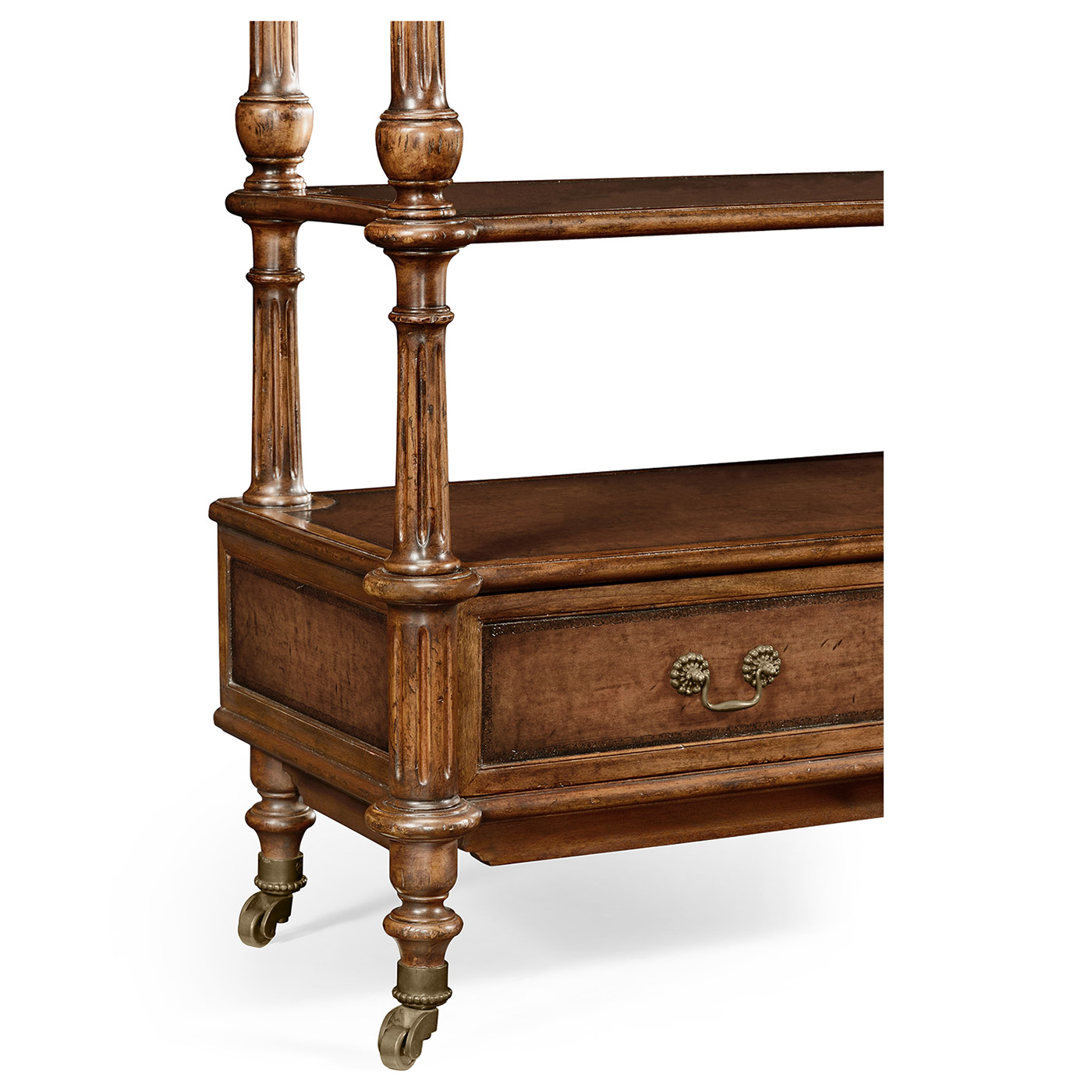 Victorian style three-tier rectangular étagère