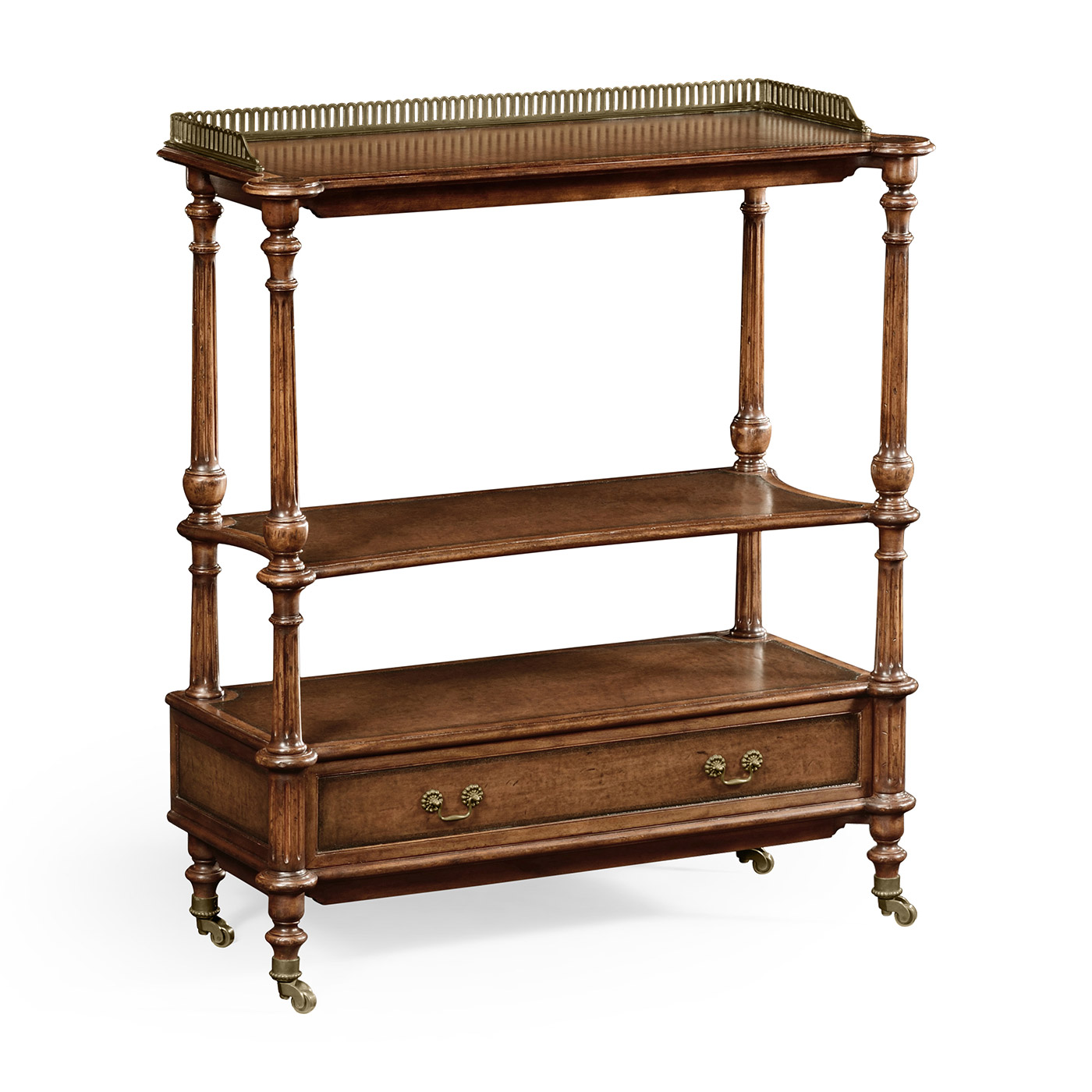 Victorian style three-tier rectangular étagère