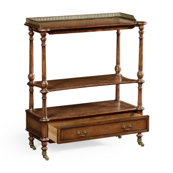 Victorian style three-tier rectangular étagère