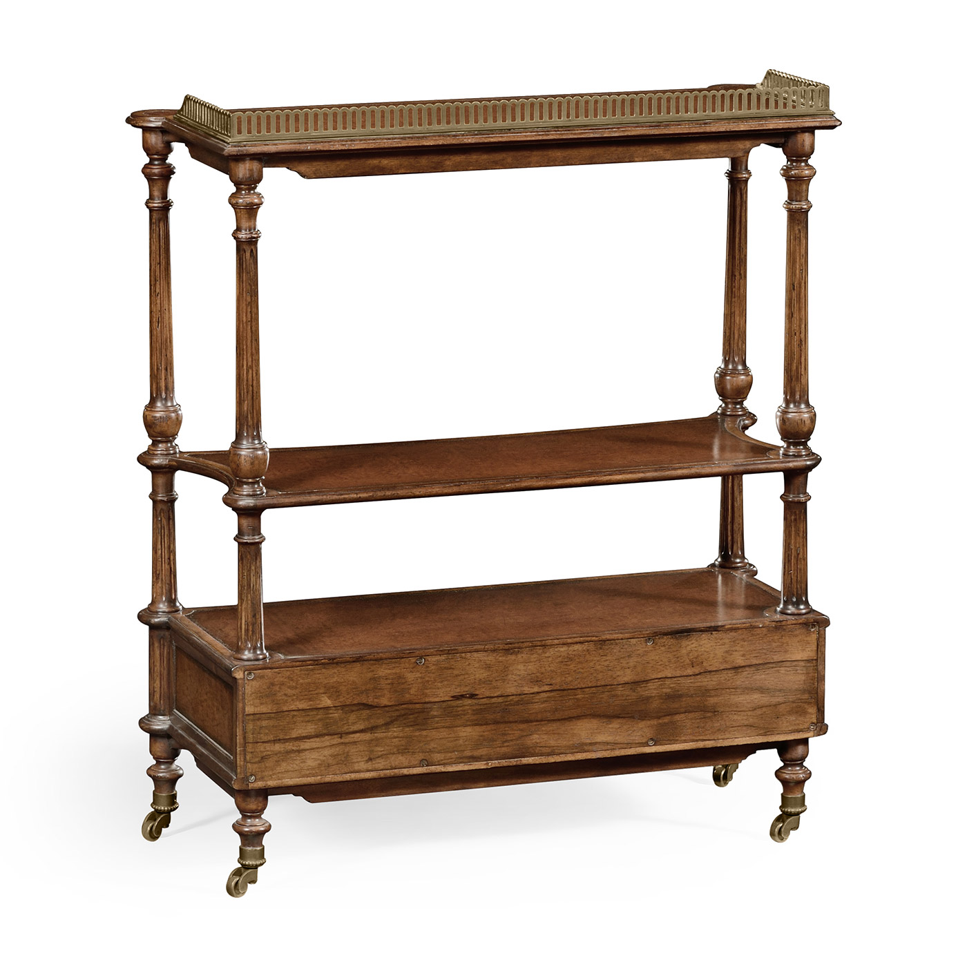 Victorian style three-tier rectangular étagère