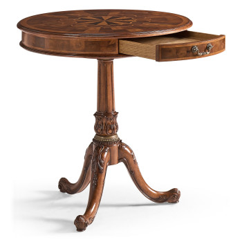 Oyster Veneer Lamp Table