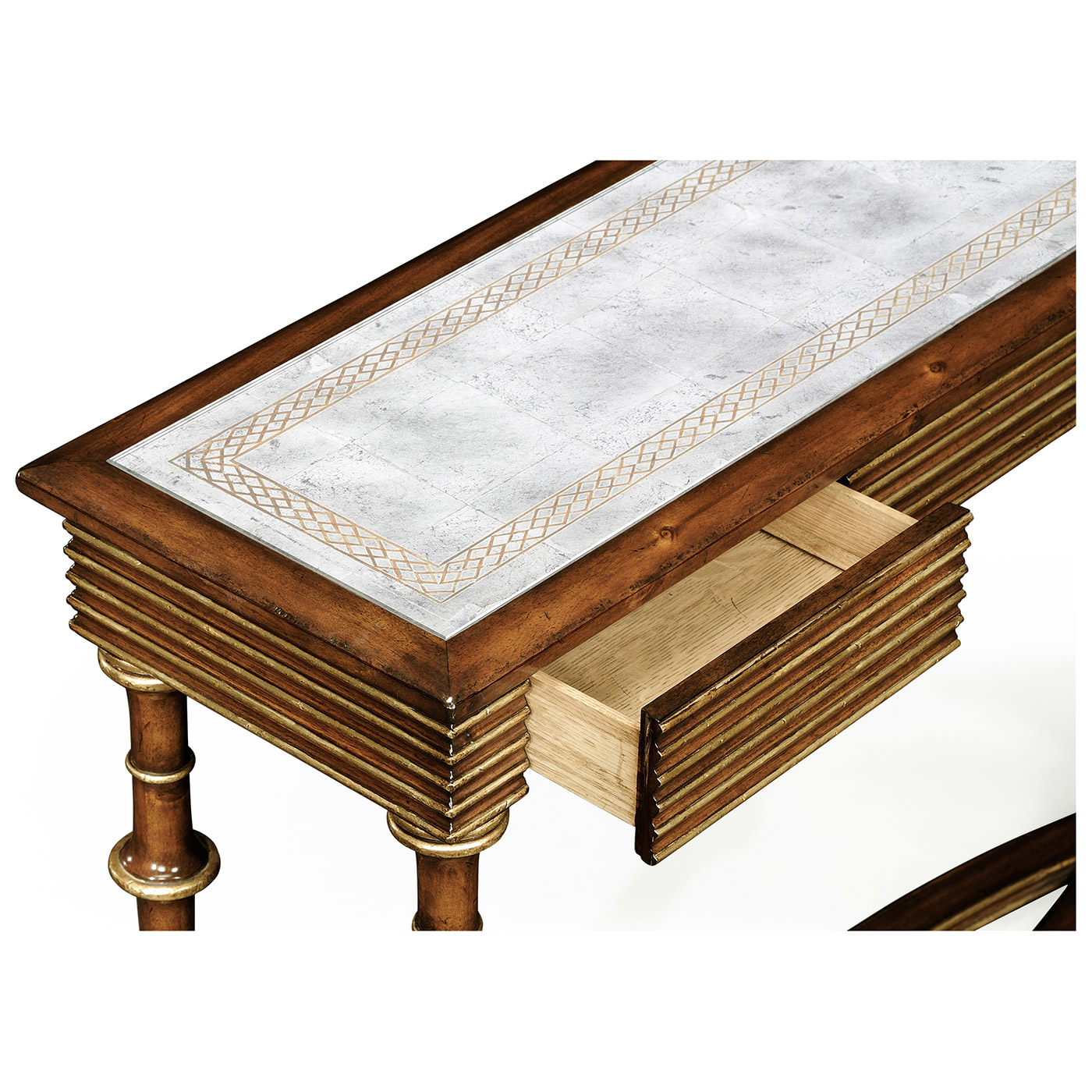 Églomisé & walnut console