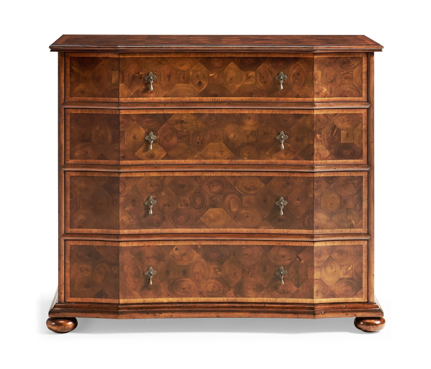 Oyster Veneer Large Chest of Drawers