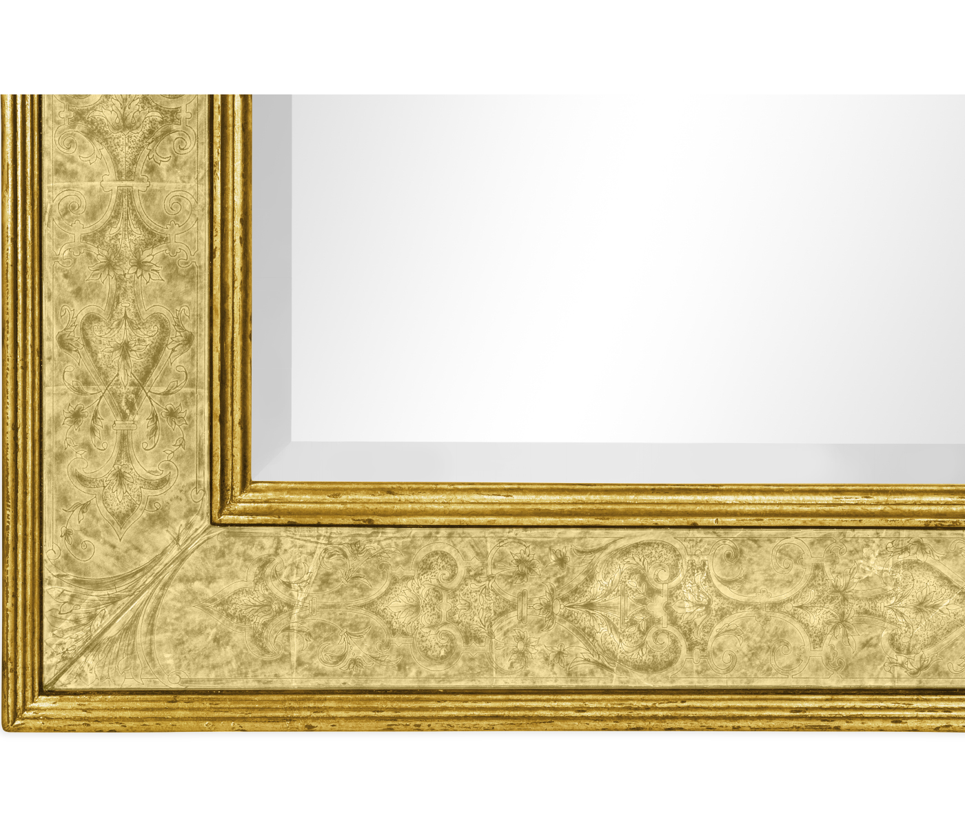 William & Mary Style Églomisé Framed & Gilded Mirror