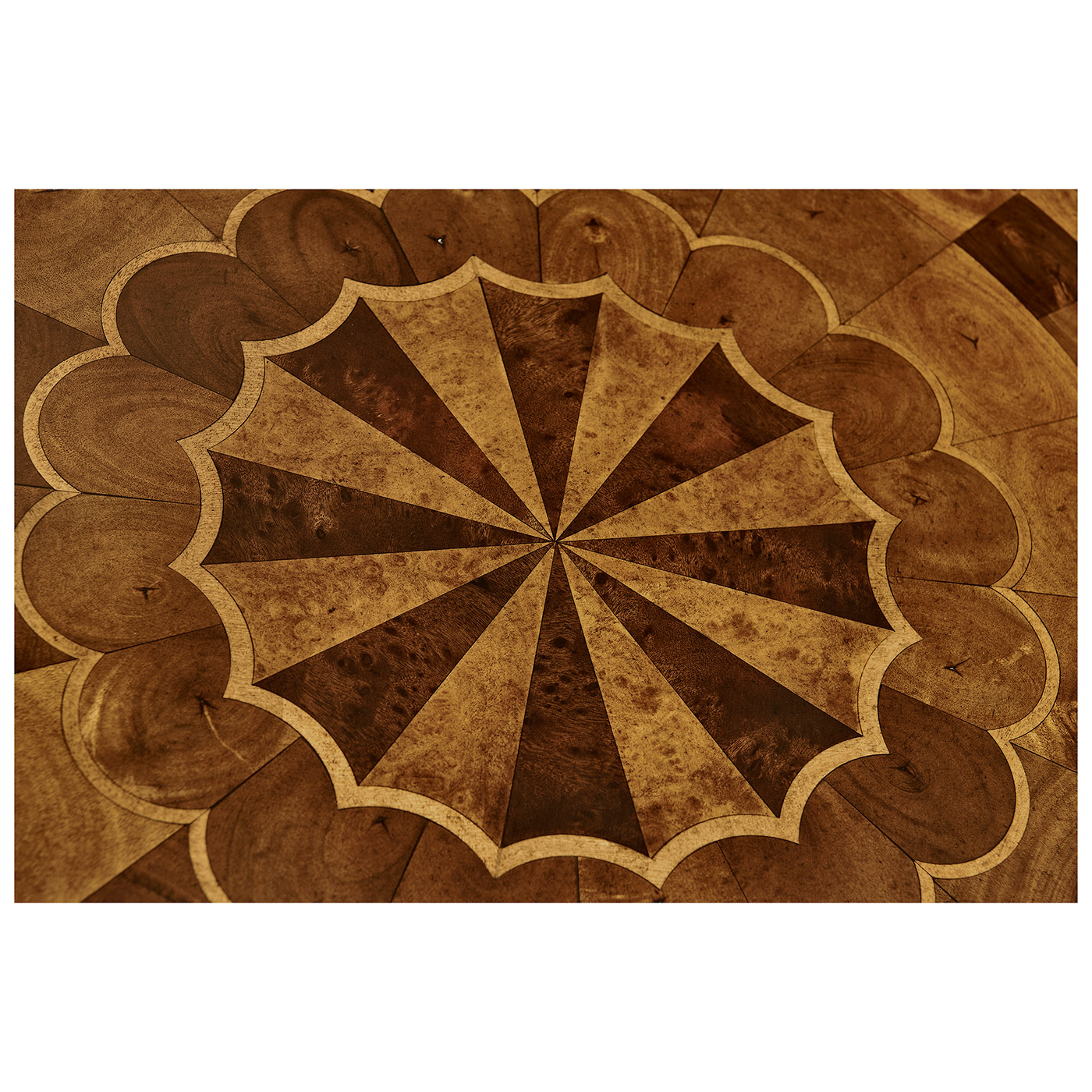 Oyster Round Table on Brass Base