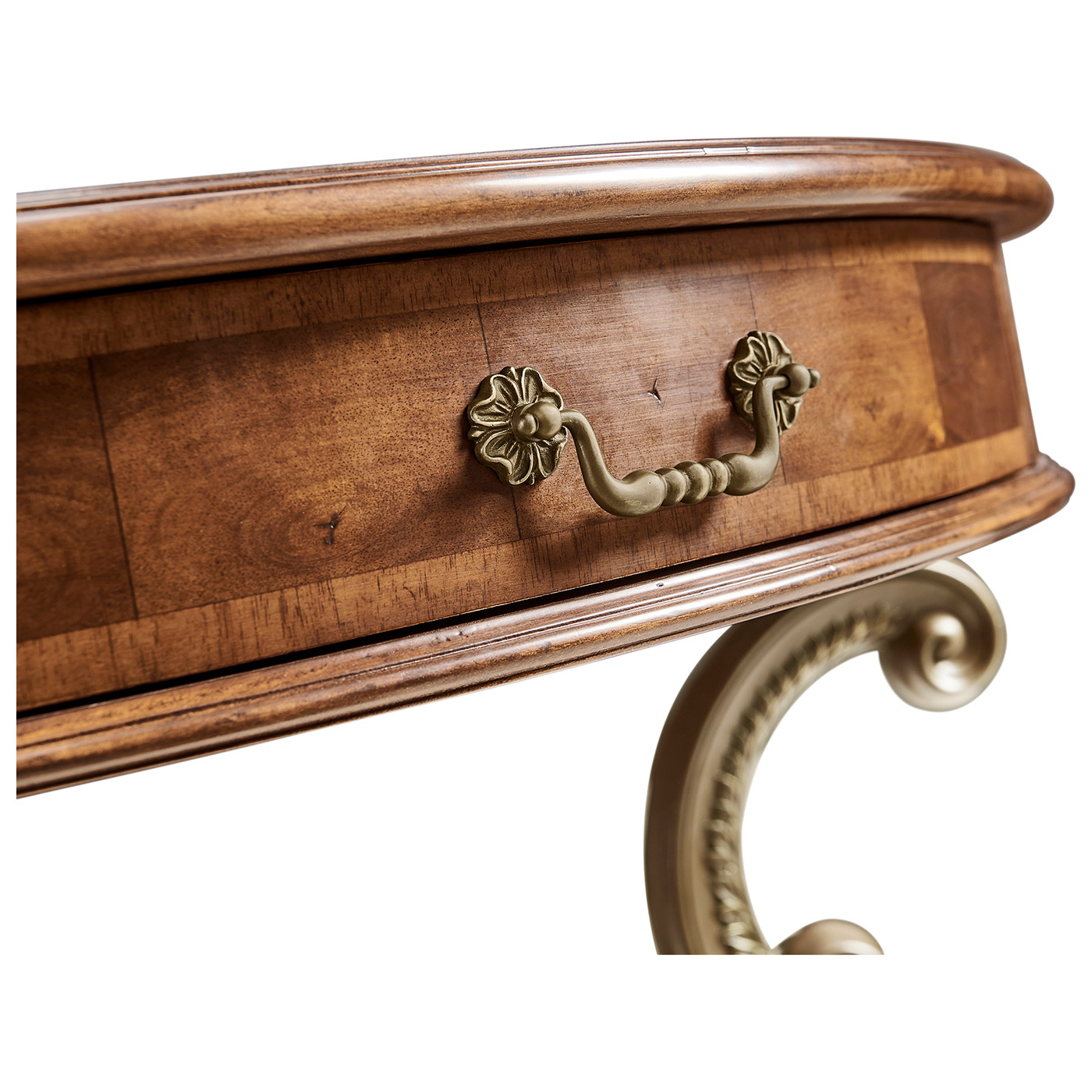 Oyster Round Table on Brass Base