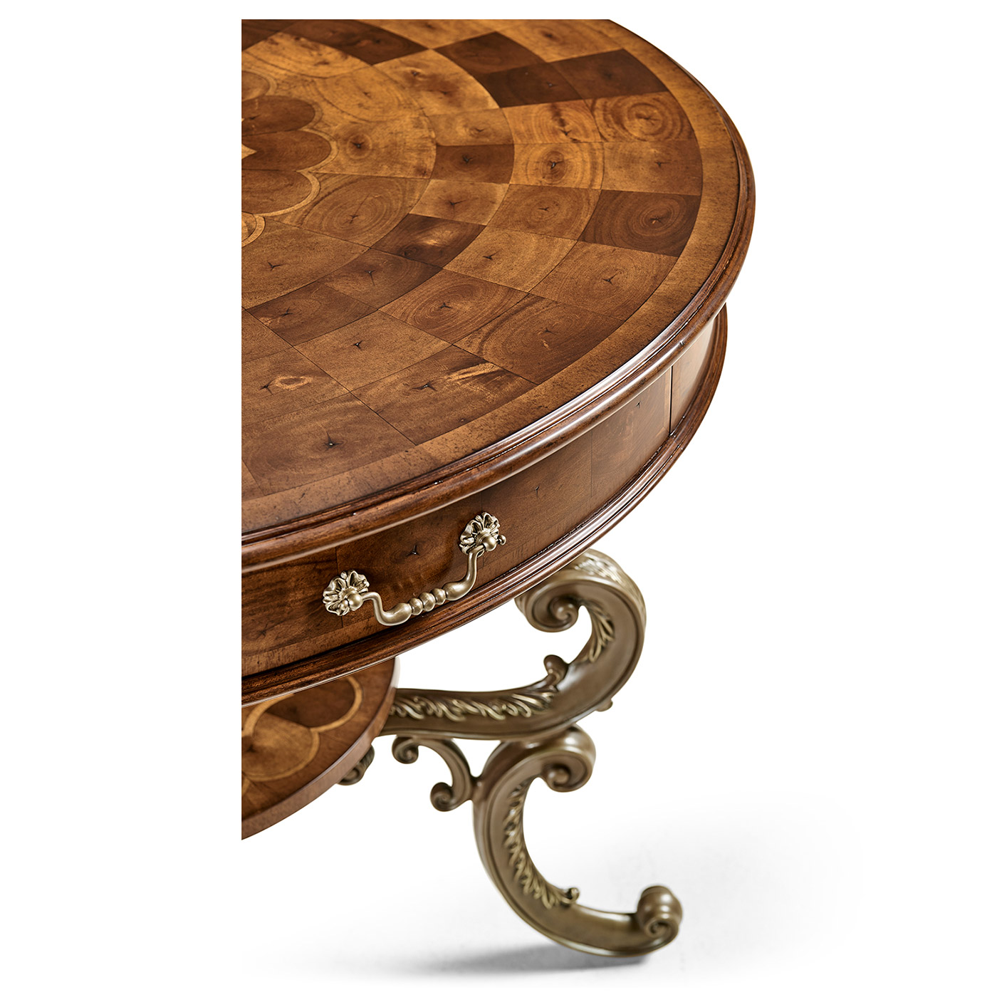 Oyster Round Table on Brass Base