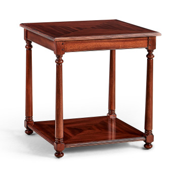 Oyster veneer square side table